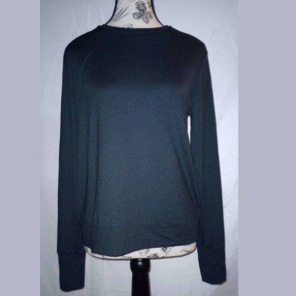 NWOT Lukka Lux Blue Long Sleeve Crewneck Shirt Small
